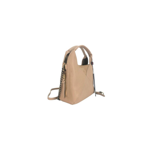 Bandolera combinada beige