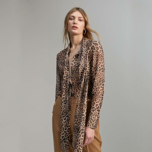 Camisa lazada leopardo