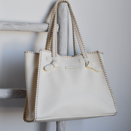 BOLSO PIEL VEGANA PESPUENTE