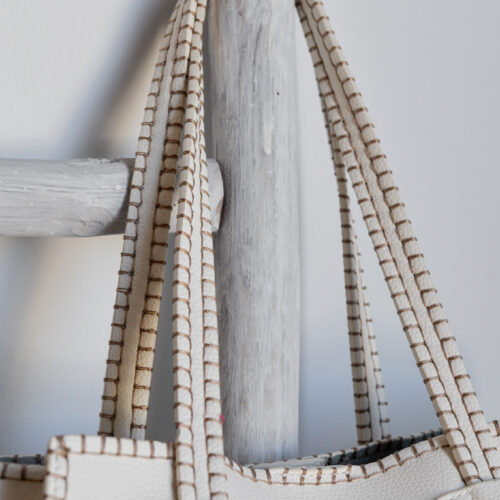 BOLSO PIEL VEGANA PESPUENTE