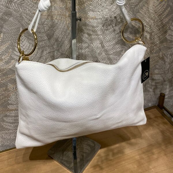 BOLSO DE PIEL BLANCO